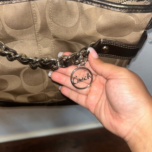 Coach Signature Crossbody Bag in Tan and Brown - Picture 3 of 7